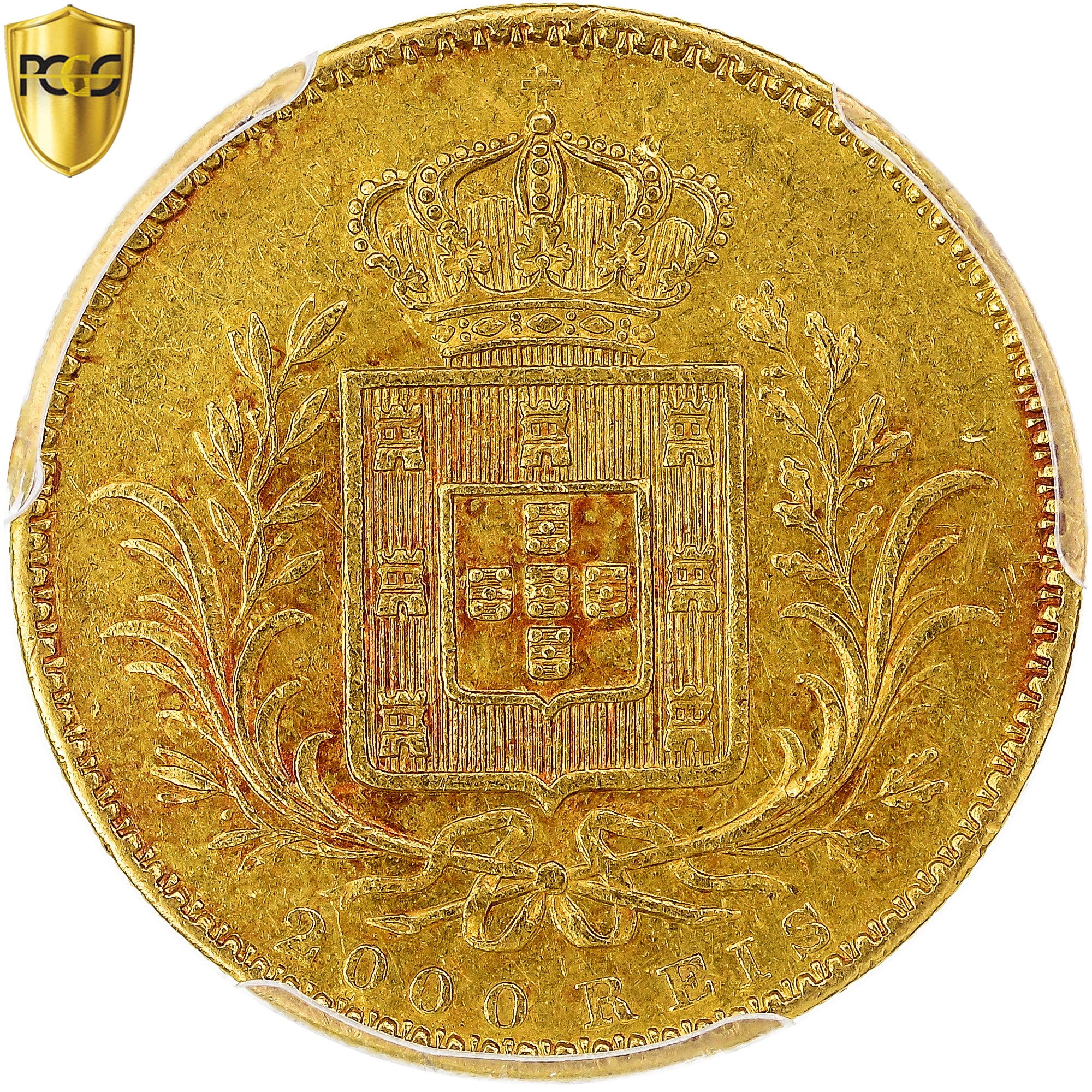 Moeda, Portugal, Luiz I, 2000 Reis, 1865, Lisbon, PCGS, AU53, AU(50-53)