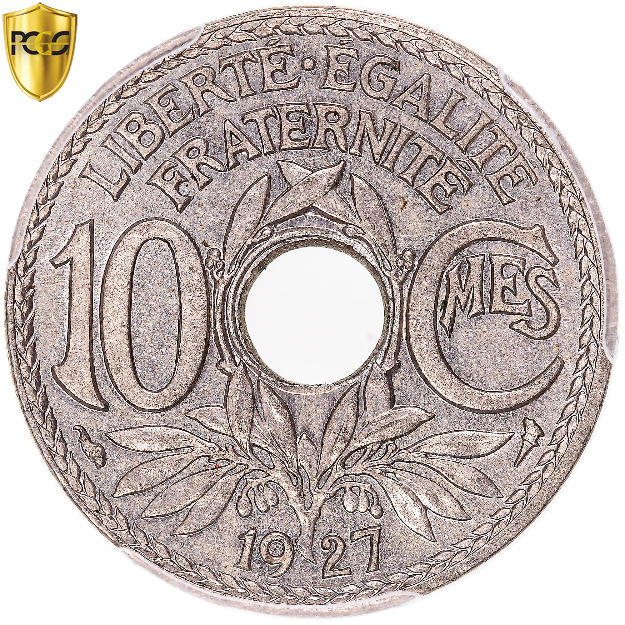 Coin, France, Lindauer, 10 Centimes, 1927, Paris, PCGS, MS65, MS(65-70)