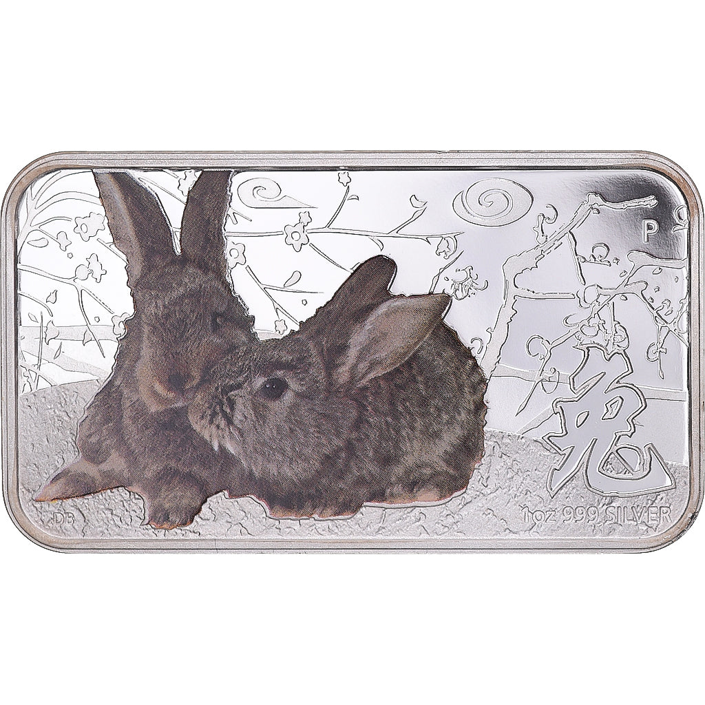 Coin, Cook Islands, Elizabeth II, Year of the Rabbit, Dollar, 2011, Perth, 1 Oz