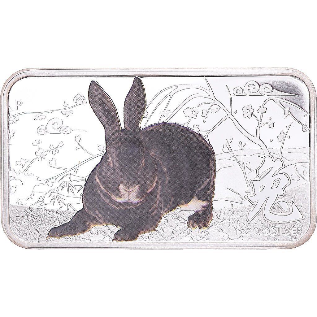 Moneda, Islas Cook, Elizabeth II, Year of the Rabbit, Dollar, 2011, Perth, 1 Oz