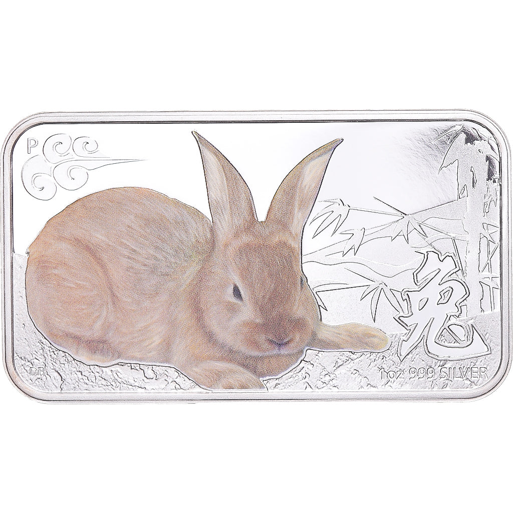Coin, Cook Islands, Elizabeth II, Year of the Rabbit, Dollar, 2011, Perth, 1 Oz