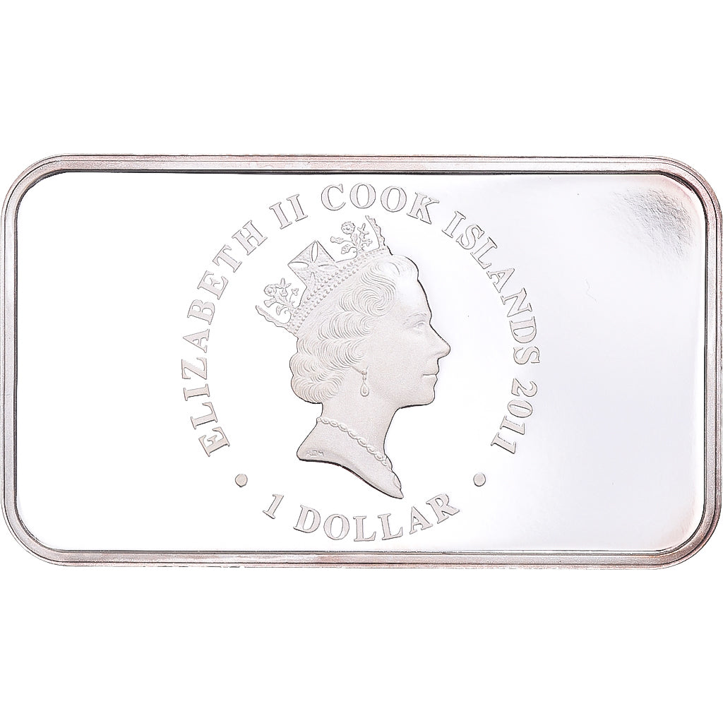 Coin, Cook Islands, Elizabeth II, Year of the Rabbit, Dollar, 2011, Perth, 1 Oz