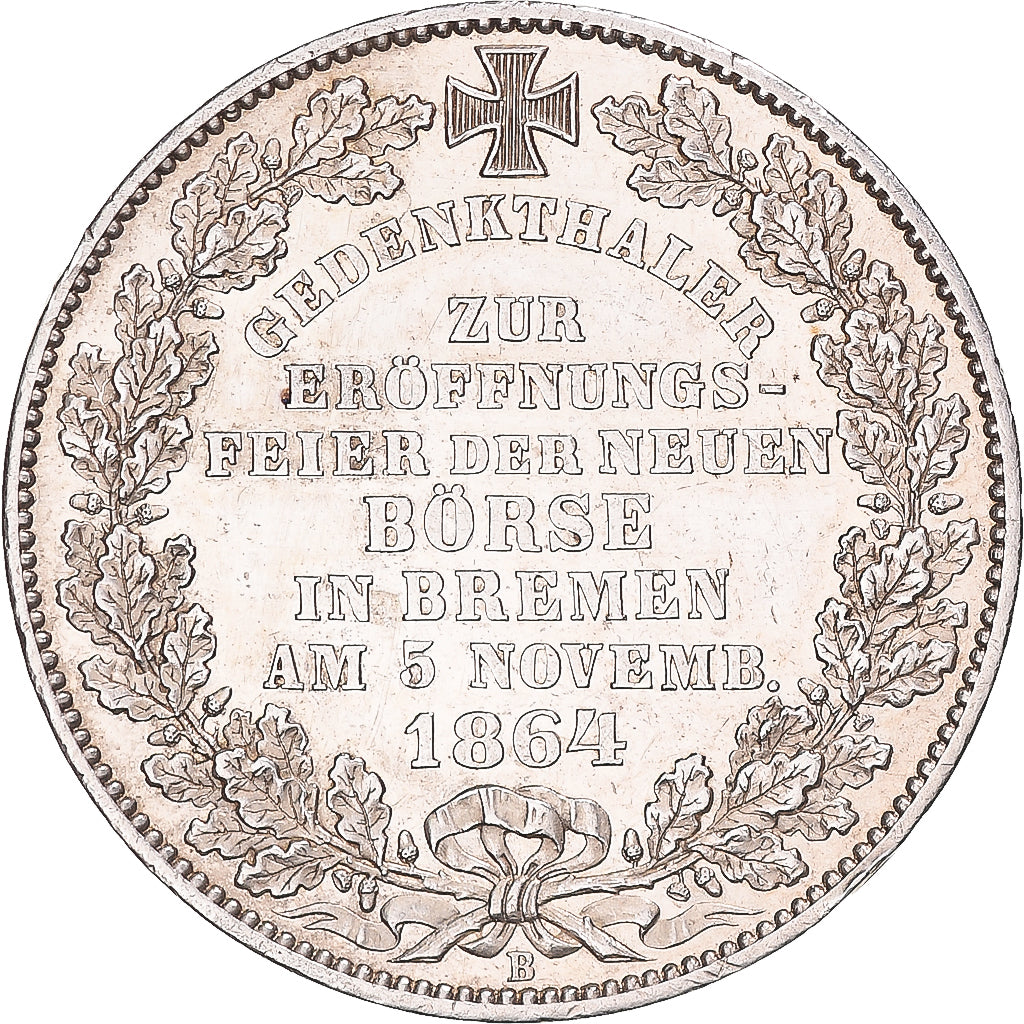 Coin, German States, BREMEN, Gedenkthaler, 1864, Hamburg, MS(63), Silver, KM:M1