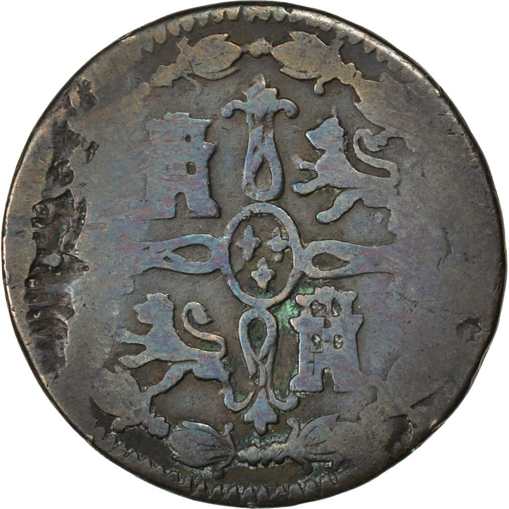 Moneda, España, Ferdinand VII, 8 Maravedis, 1814, Jubia, BC, Cobre, KM:461