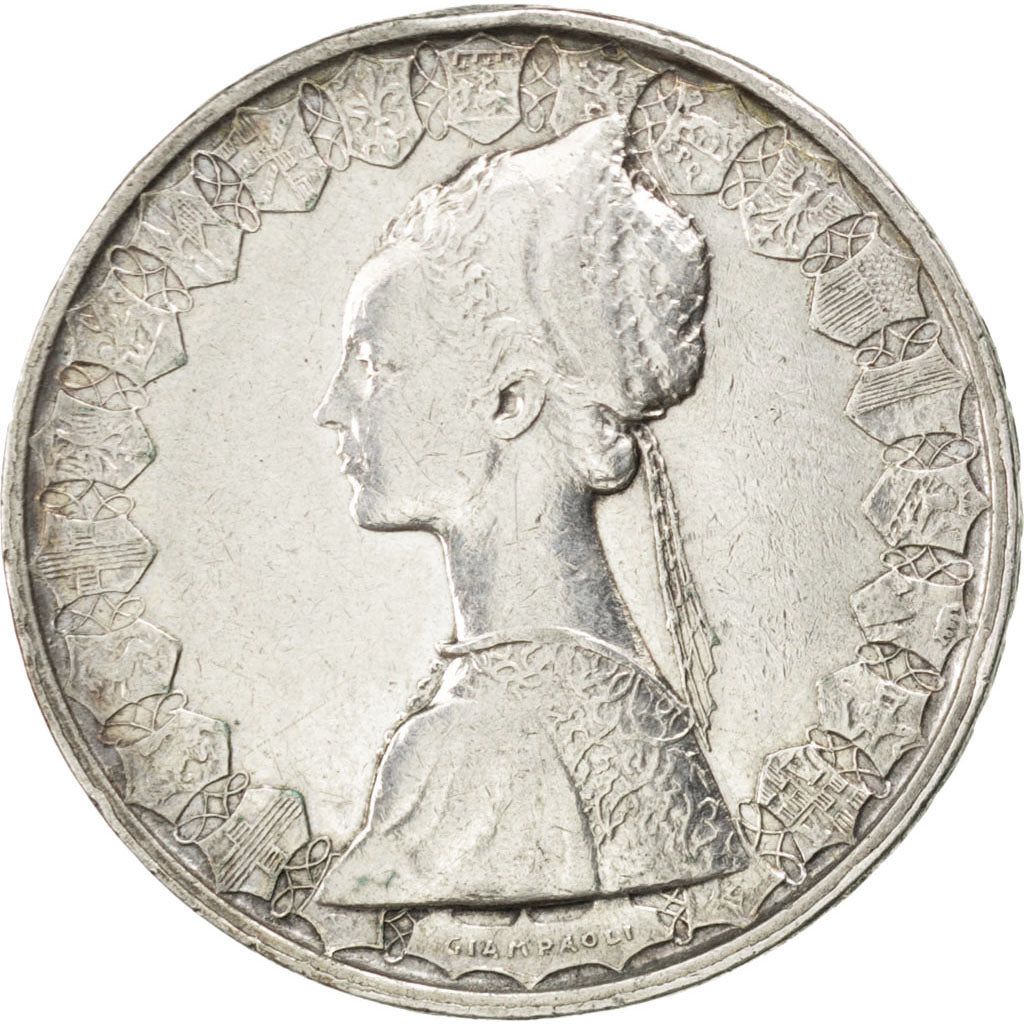 ITALY, 500 Lire, 1960, Rome, KM #98, EF(40-45), Silver, 29.3, 10.96