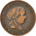 Coin, Spain, Isabel II, 5 Centimos, 1868, EF(40-45), Copper, KM:635.1