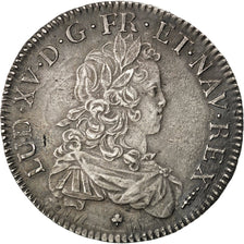 FRANCE, Écu de France, ECU, 1721, Amiens, KM #459.22, AU(55-58), Silver, Gadoury