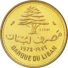LEBANON, 10 Piastres, 1972, Paris, KM #E12, MS(63), Nickel-Brass, 3.24
