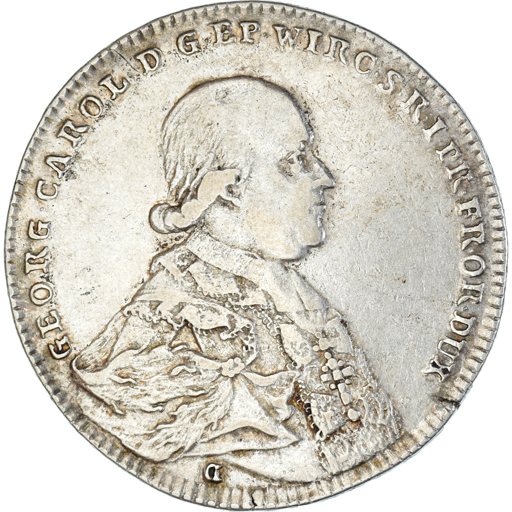 Monnaie, Etats allemands, WURZBURG, Georg Karl, Thaler, 1795, Würzburg, TB+