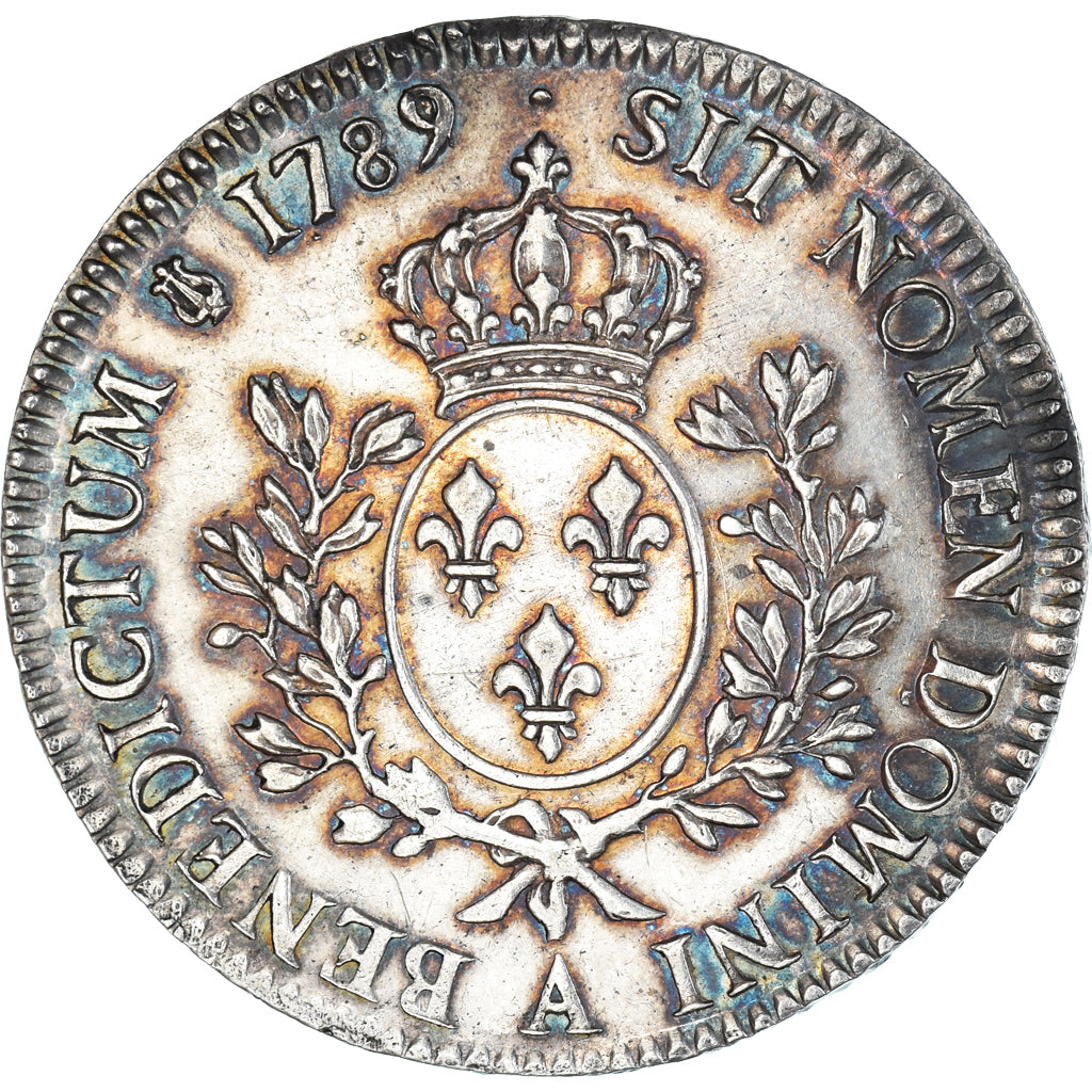 Coin, France, Louis XVI, Ecu aux branches d'olivier, 1789, Paris, AU(50-53)