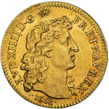 Coin, France, Louis XIV, Louis d'or à la tête nue, 1668, Paris, AU(50-53)