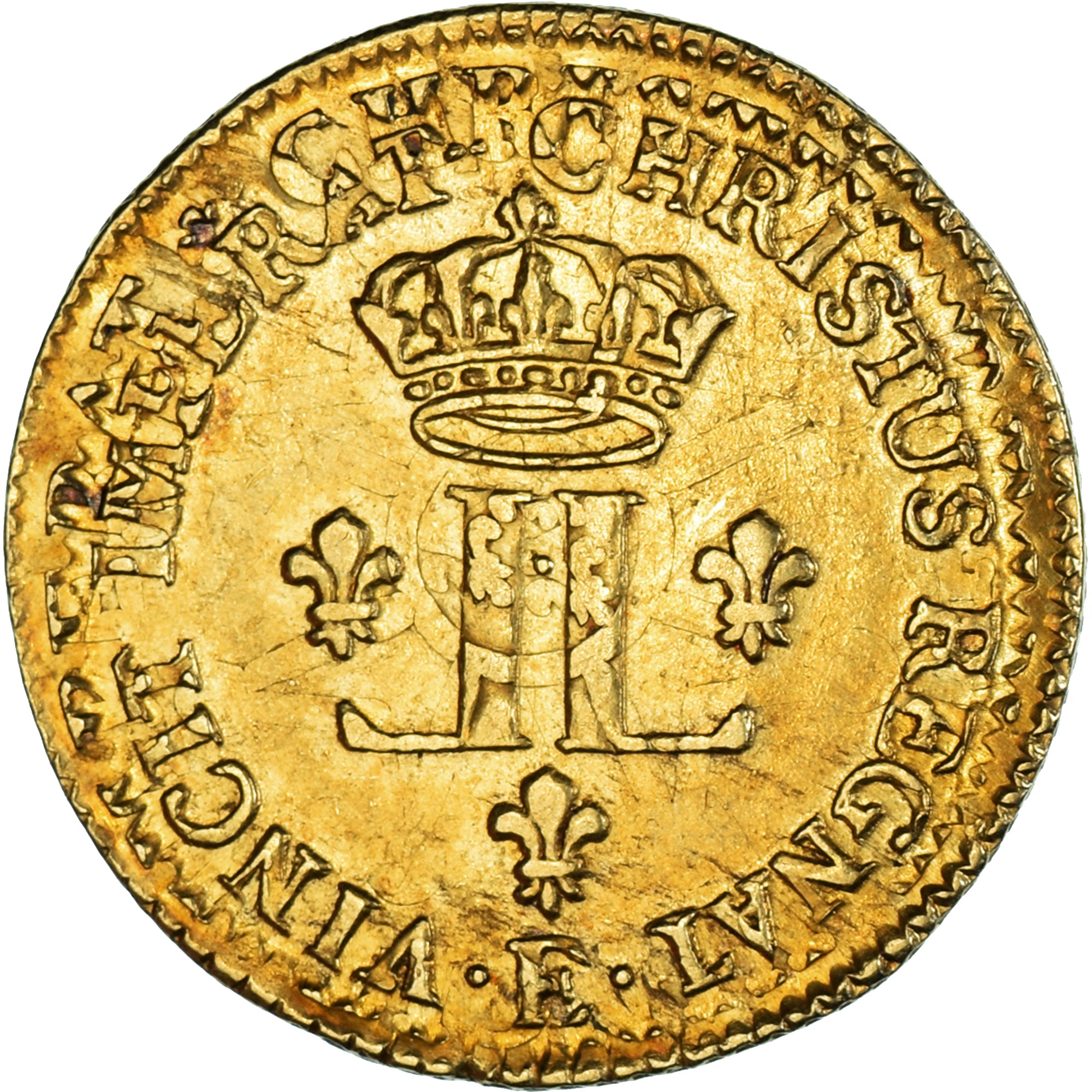 Moneta, Francja, Louis XV, louis d'or aux 2 L, 1722, Tours, réformé