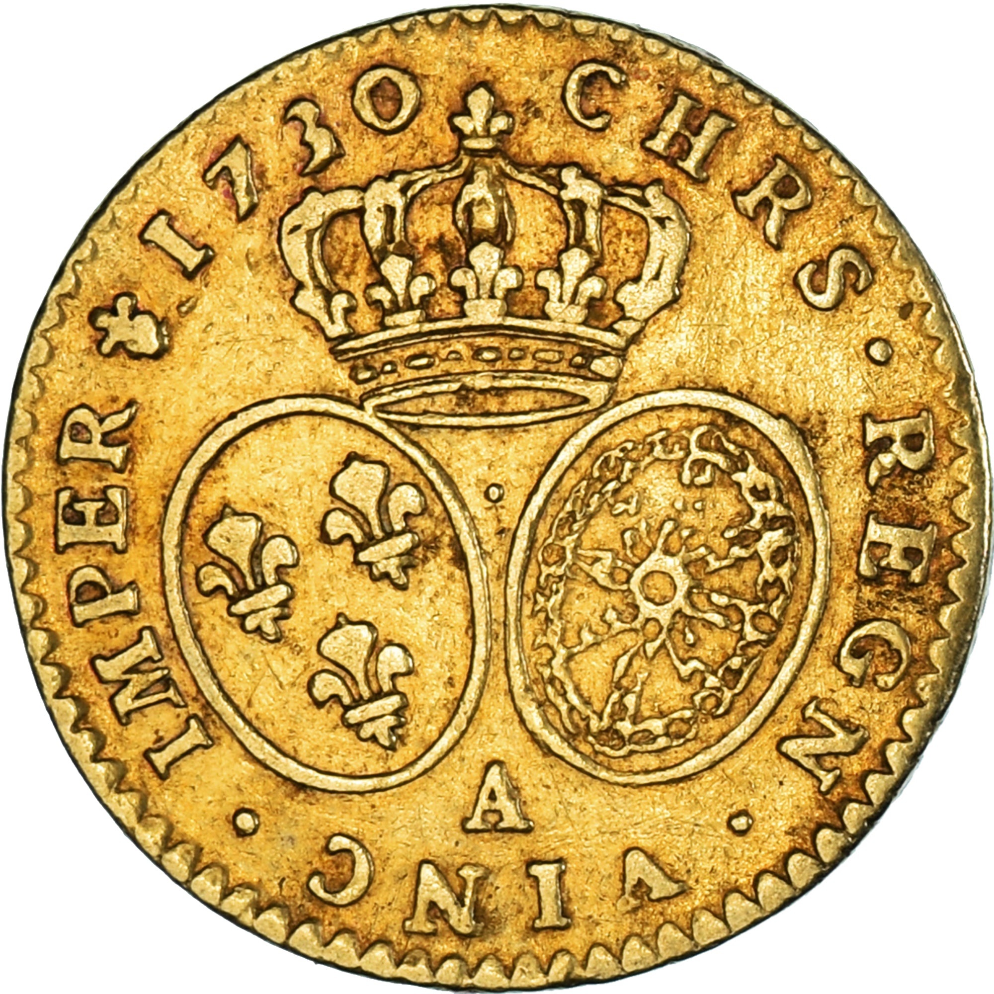Coin, France, Louis XV, 1/2 Louis d'or aux lunettes, 1730, Paris, EF(40-45)
