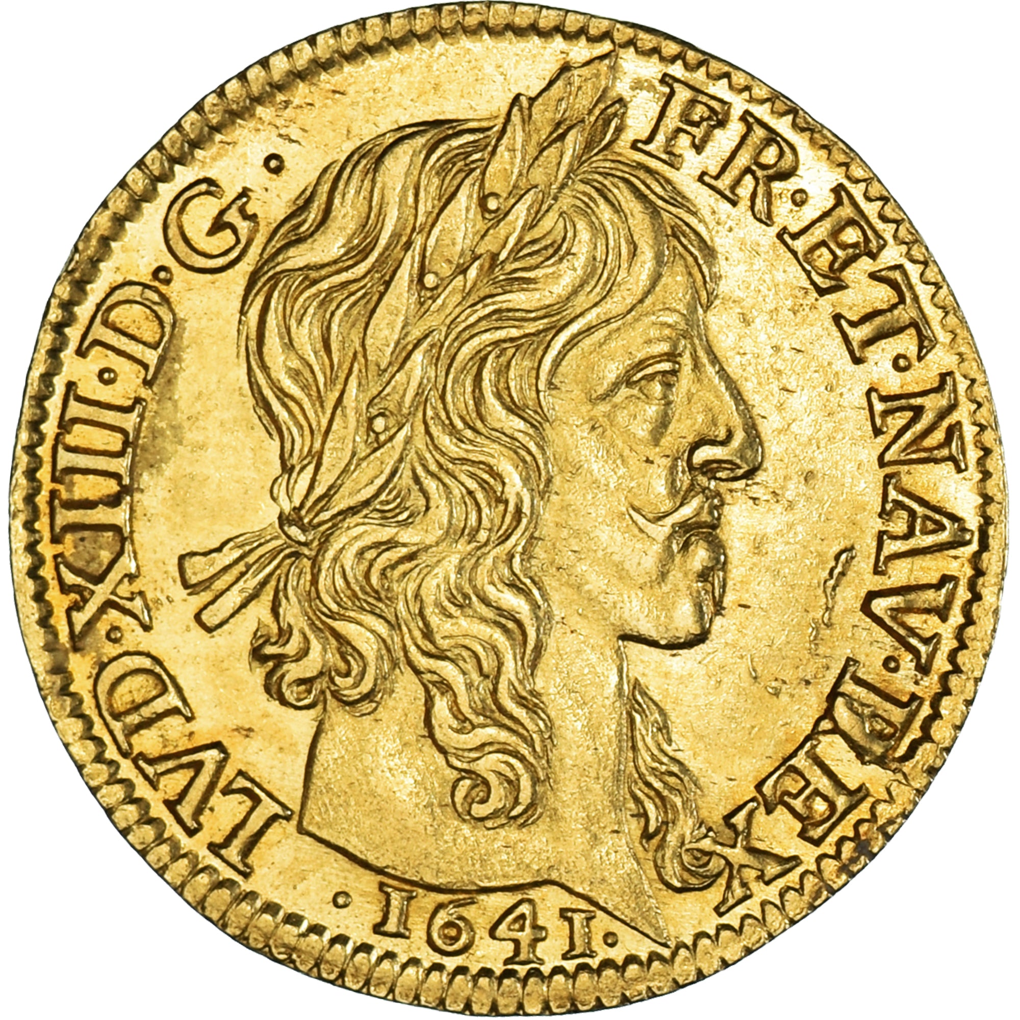 Coin, France, Louis XIII, Louis d'Or, 1641, Paris, AU(55-58), Gold, KM:104