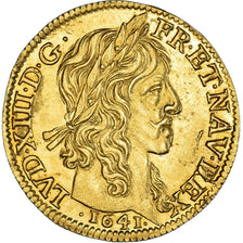 Coin, France, Louis XIII, Louis d'Or, 1641, Paris, AU(55-58), Gold, KM:104