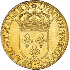 Coin, France, Louis XIII, Ecu d'or, 1641, Paris, au moulin, AU(55-58), Gold