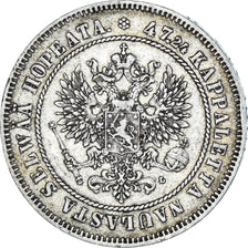 Coin, Finland, Nicholas II, 2 Markkaa, 1907, Helsinki, L, EF(40-45), Silver