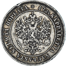 Moneta, Finlandia, Nicholas II, 2 Markkaa, 1906, Helsinki, L, EF(40-45), Srebro