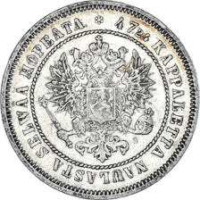 Coin, Finland, Alexander II, 2 Markkaa, 1872, Helsinki, EF(40-45), Silver