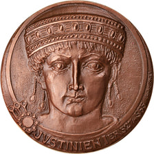 France, Médaille, Notariat Français, Justinien Ier, 1973, Andrei, FDC, Bronze