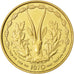 Moneta, Kraje Afryki Zachodniej, 25 Francs, 1970, MS(63), Aluminium-Brąz, KM:E5
