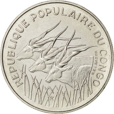 CONGO REPUBLIC, 100 Francs, 1971, Paris, KM #E1, MS(63), Nickel, 7.01