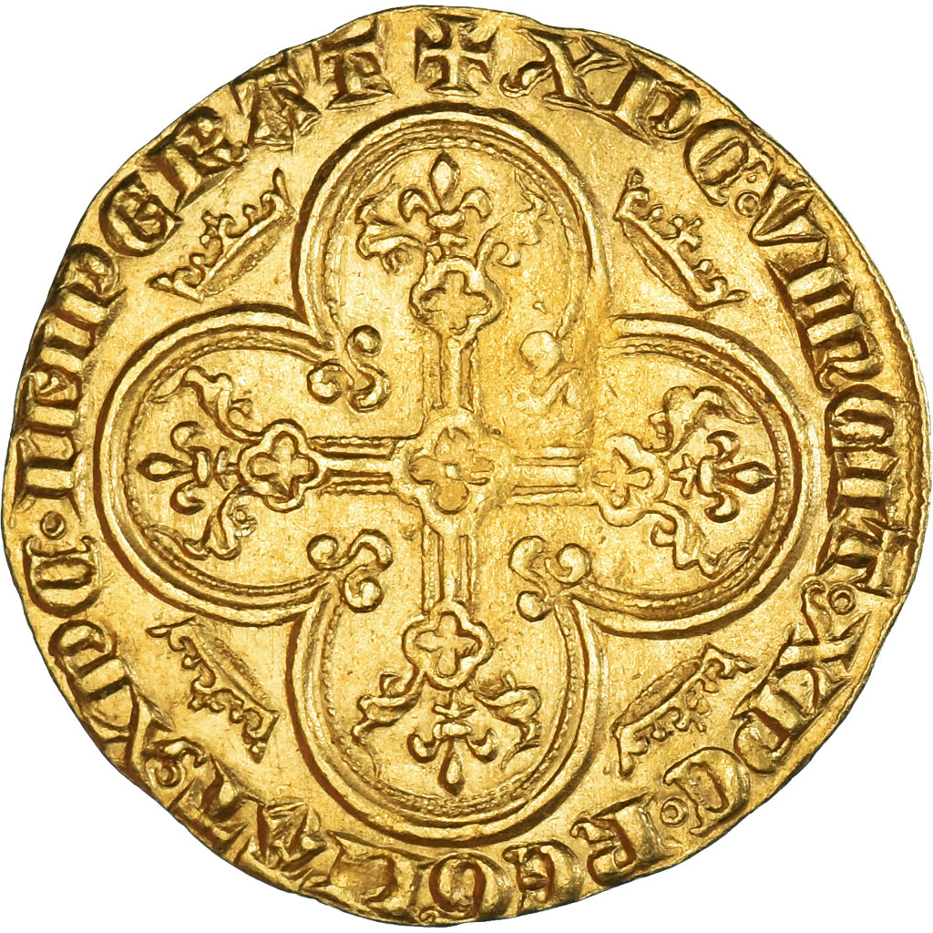 Moeda, França, Charles IV, Royal d'or, AU(50-53), Dourado, Duplessy:240
