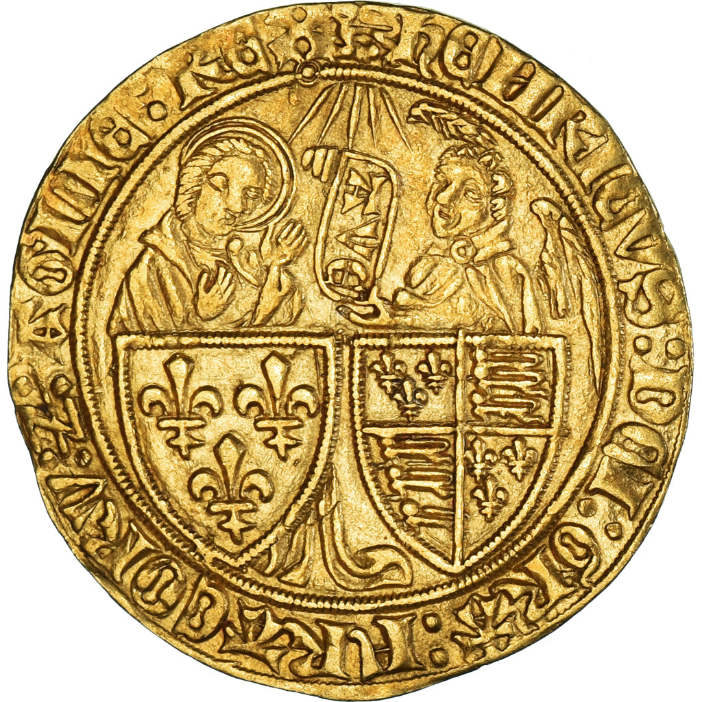 Münze, Frankreich, Henri VI, Salut d'or, Rouen, VZ, Gold, Duplessy:443A