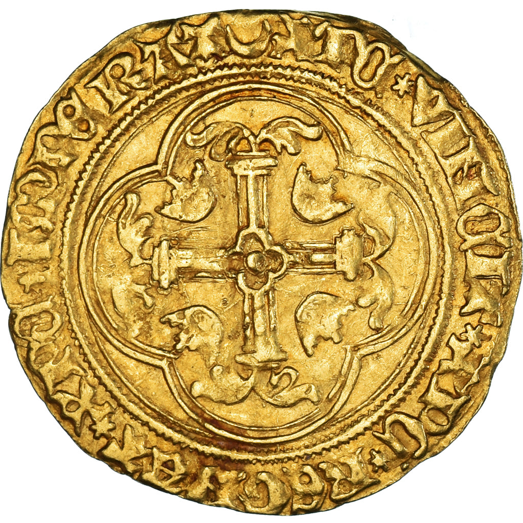 Münze, Frankreich, Charles VII, Écu d'or à la couronne
