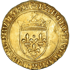Monnaie, France, Charles VIII, Écu d'or au soleil, Tours, TTB, Or, Duplessy:575