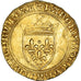Monnaie, France, Charles VIII, Écu d'or au soleil, Tours, TTB, Or, Duplessy:575