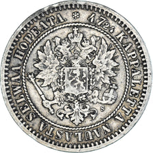 Coin, Finland, Alexander II, 2 Markkaa, 1870, Helsinki, EF(40-45), Silver