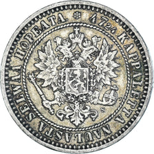 Coin, Finland, Alexander II, 2 Markkaa, 1870, Helsinki, EF(40-45), Silver