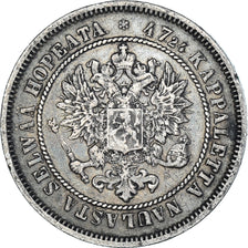 Coin, Finland, Alexander II, 2 Markkaa, 1872, Helsinki, EF(40-45), Silver