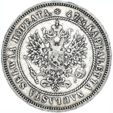 Coin, Finland, Alexander II, 2 Markkaa, 1874, Helsinki, EF(40-45), Silver