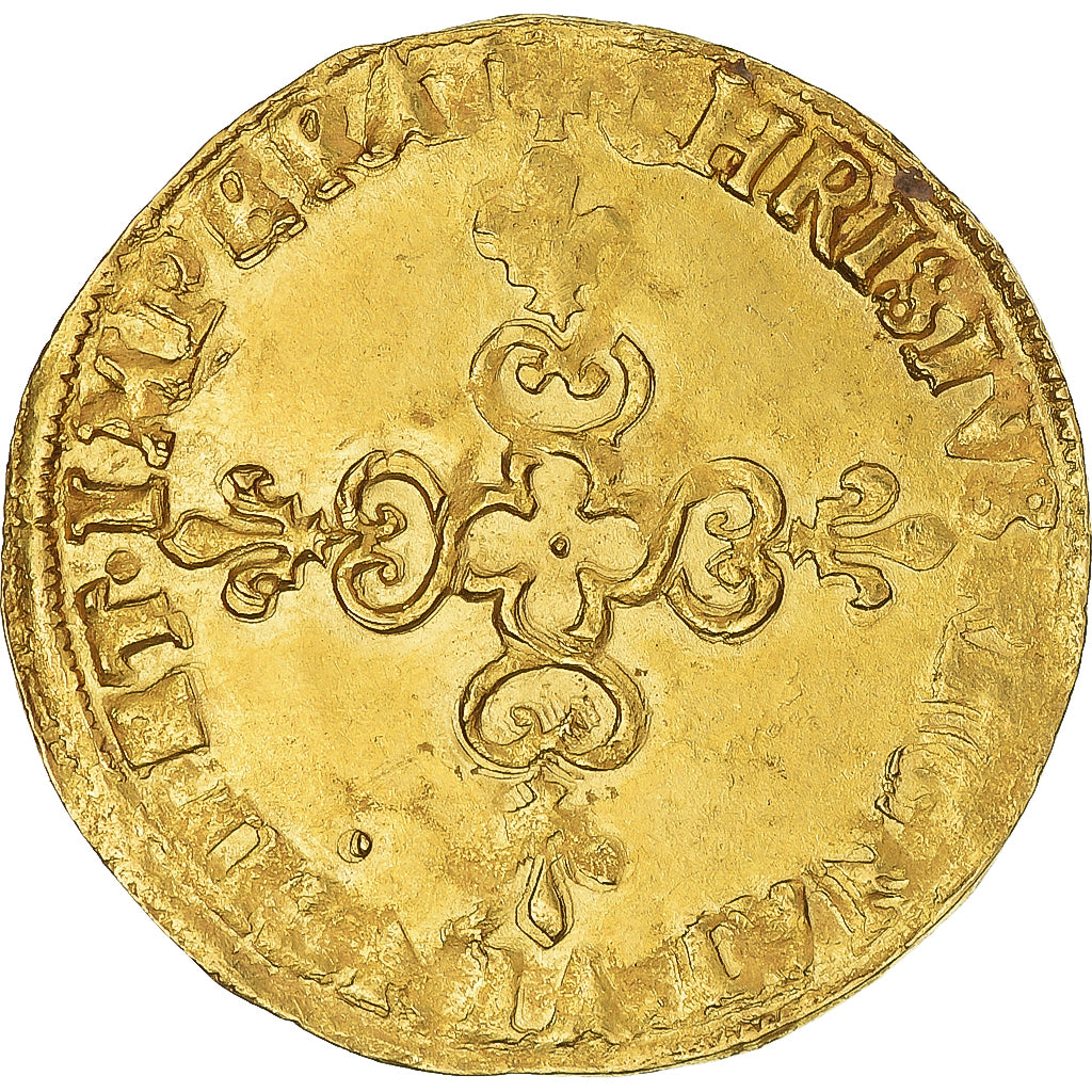 Coin, France, Henri III, Écu d'or au soleil, 1588, Paris, 3rd type, VF(30-35)