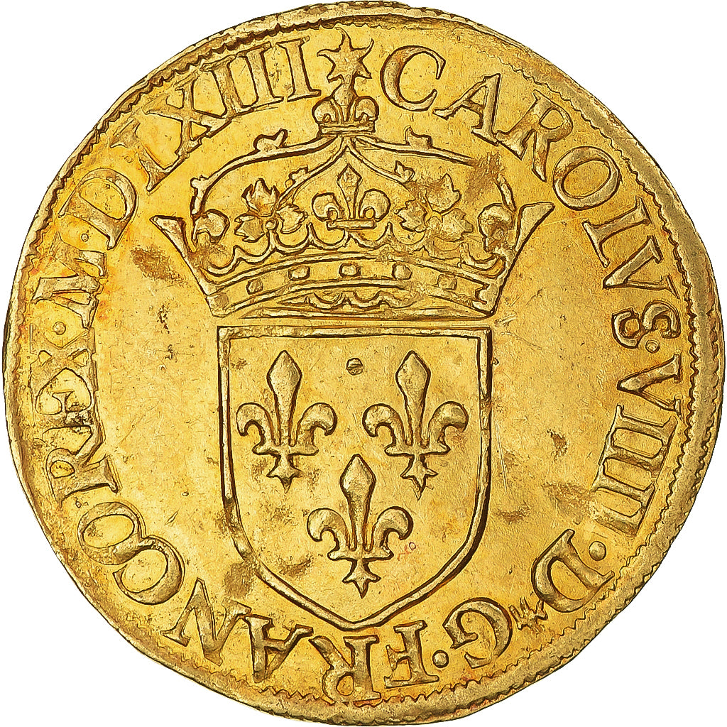 Moneda, Francia, Charles IX, Écu d'or au soleil, 1563, Paris, 1st Type, EBC