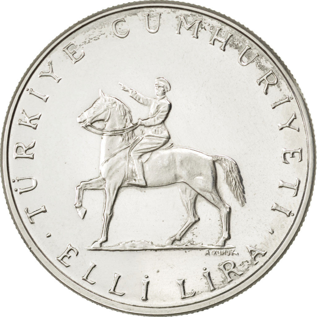 Turchia, 50 Lira, 1972, SPL, Argento, KM:901