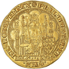 Moeda, França, Philippe VI, Ecu d'or à la chaise, EF(40-45), Dourado