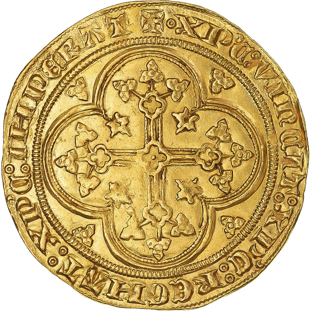 Moeda, França, Philippe VI, Ecu d'or à la chaise, EF(40-45), Dourado