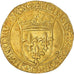 Moeda, França, François Ier, Écu d'or au soleil, Lyon, EF(40-45), Dourado