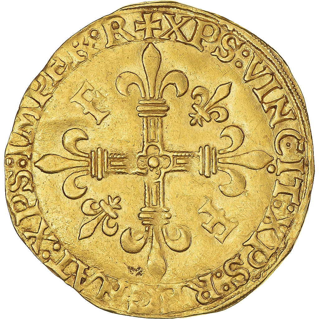 Monnaie, France, François Ier, Écu d'or au soleil, Poitiers, TTB+, Or