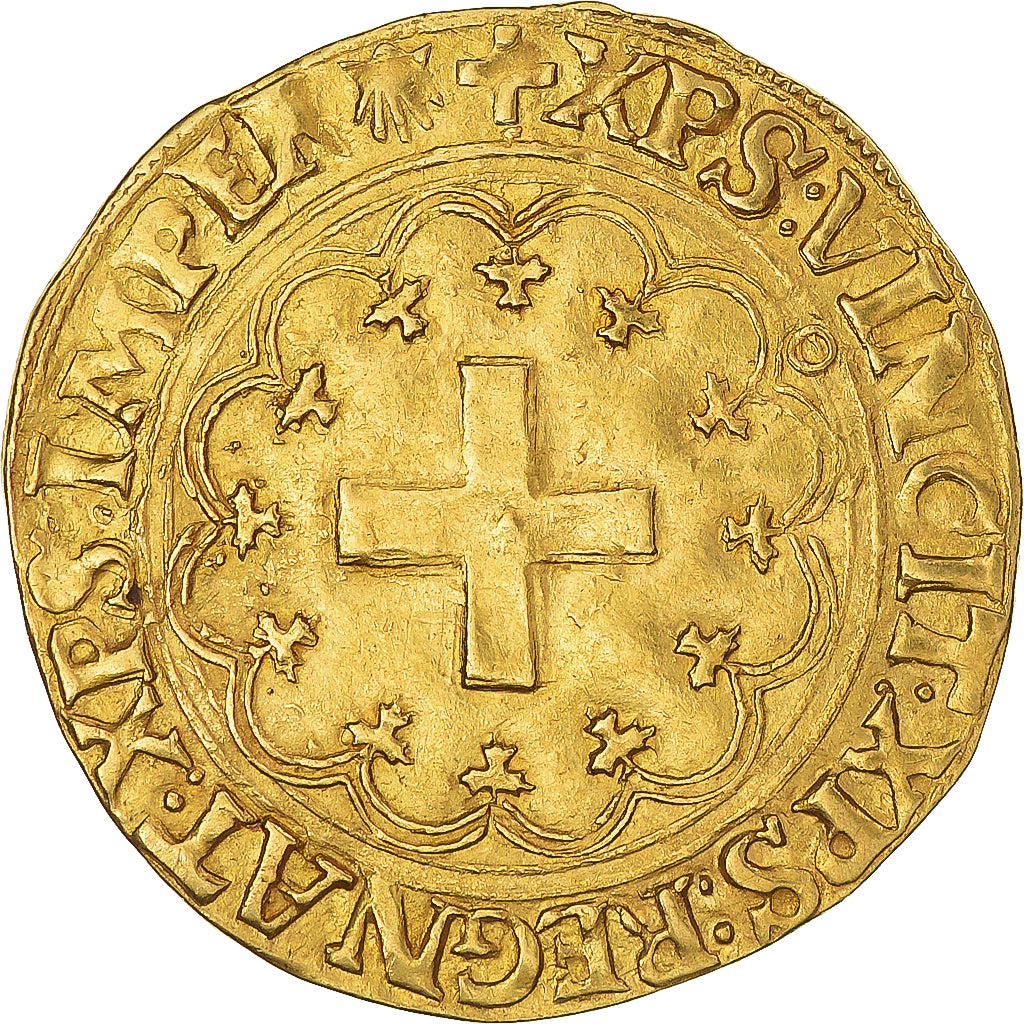 Moneda, Francia, François Ier, Ecu d'or à la croisette, Toulouse, MBC+, Oro