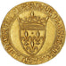 Moeda, França, Charles VI, Écu d'or à la couronne, 1º emissão, AU(55-58)