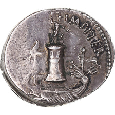 Coin, Sextus Pompeius Magnus, Denarius, 42-40 BC, Sicily, AU(50-53), Silver