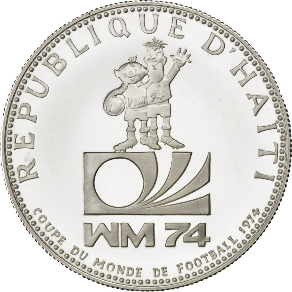 HAITI, 25 Gourdes, 1974, KM #103, MS(65-70), Silver, 8.41