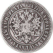 Coin, Finland, Alexander II, 2 Markkaa, 1870, Helsinki, VF(30-35), Silver