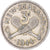 Coin, New Zealand, George VI, 3 Pence, 1944, British Royal Mint, EF(40-45)