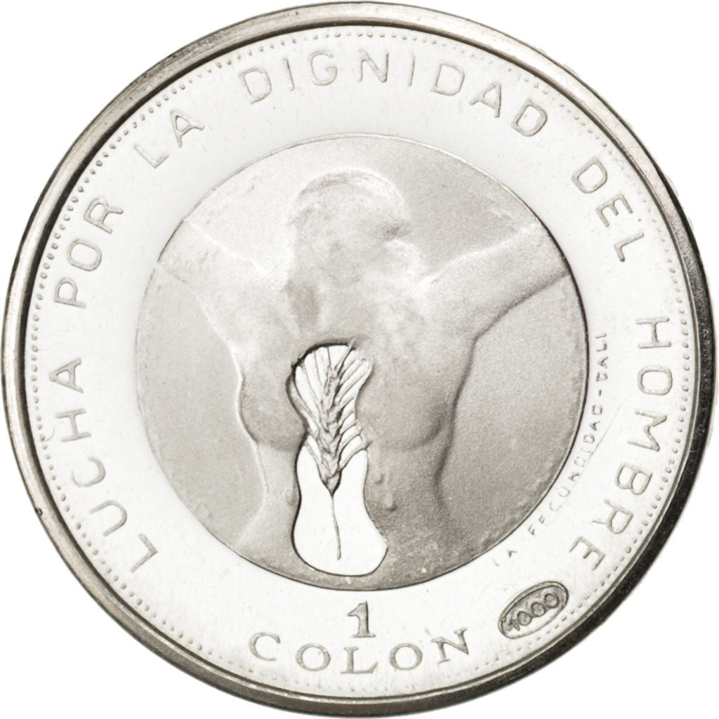 EL SALVADOR, Colon, 1971, Mexico City, KM #141, MS(65-70), Silver, 2.35