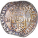 Moneda, Francia, Henri IV, 1/4 écu du Dauphiné, 1603, Grenoble, BC+, Plata